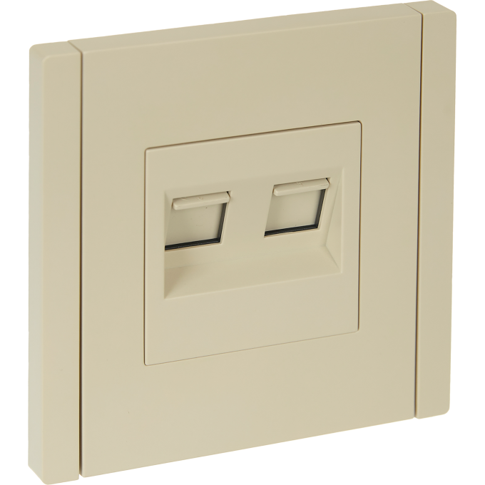 Двойная розетка RJ11+RJ45 IEK FORTEPIANO категория 5E FP435 ваниль FP-KT20-O-1-K10