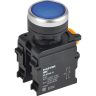 Кнопка IEK MASTER MI-BT60-11-3-22-K07 d=22мм 1NO+1NC синяя MI-BT60-11-3-22-K007