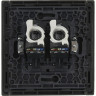 Розетка компьютерная 2-местная IEK FORTEPIANO RJ45 категория 5E FP333 серый FP-K20-1-K03